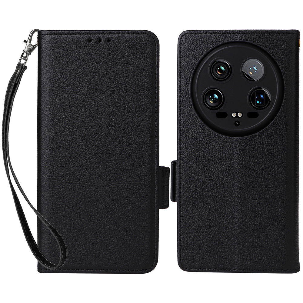 For Xiaomi 14 Ultra Wallet Case Litchi Texture Leather Protective Phone Cover with Strap For Xiaomi 14 Ultra Wallet Case Litchi Texture Leather Protective Phone Cover with Strap